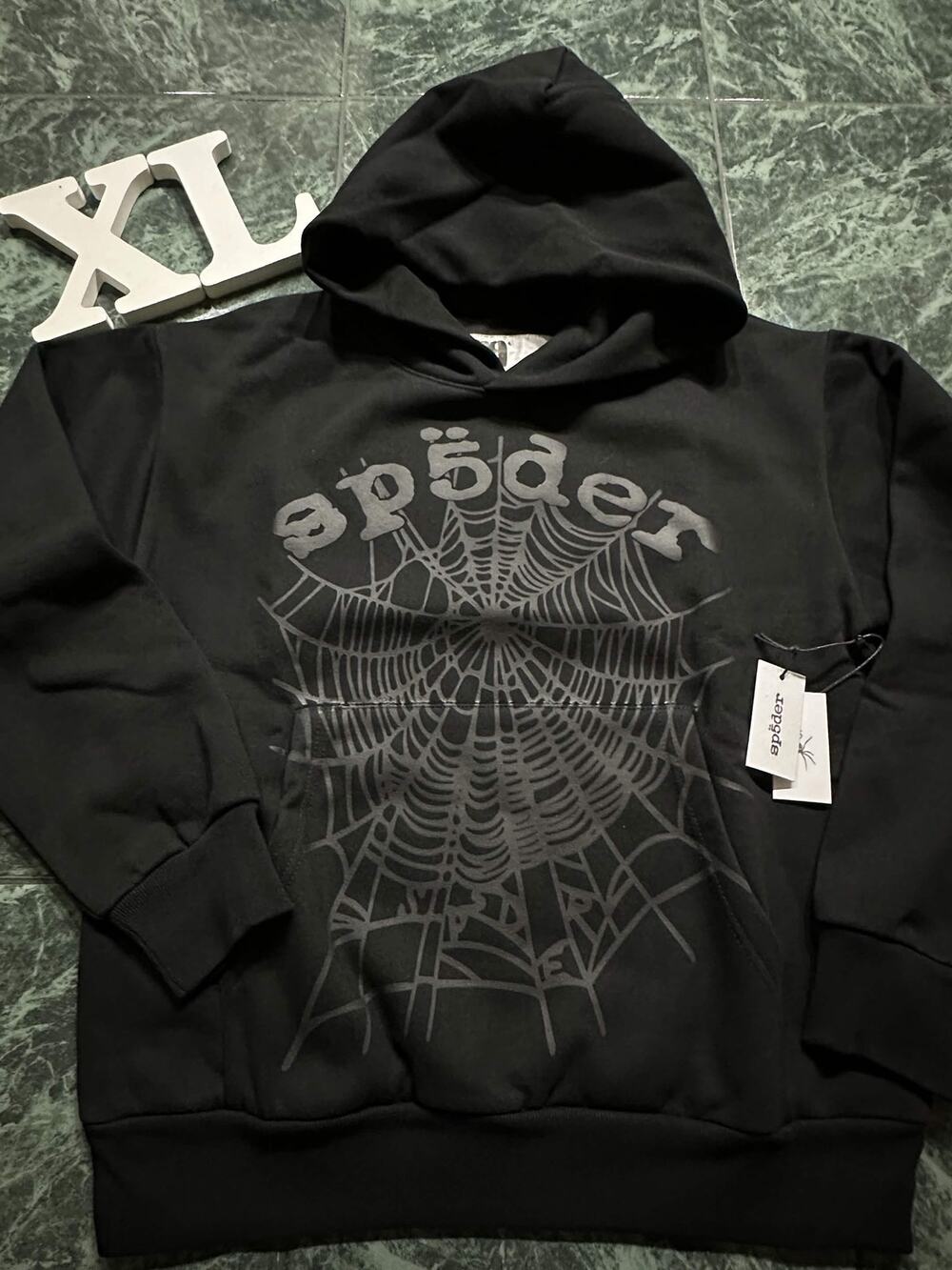 Sp5der Black Web Hoodie XL New With Tags